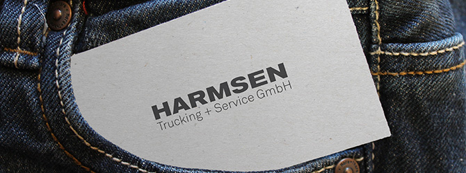 Visitenkarte der Harmsen Trucking + Service GmbH